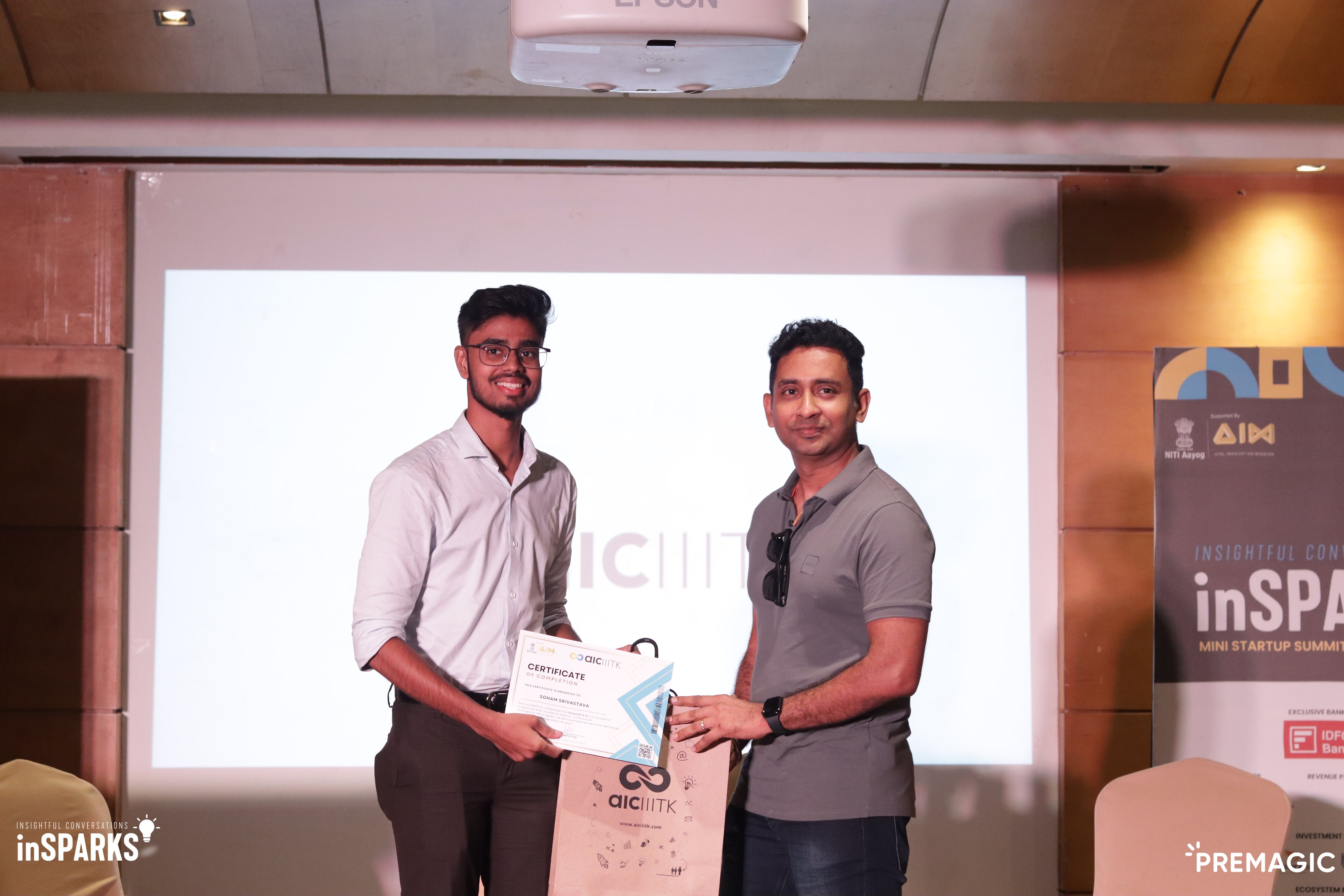 AIC-IIIT Kottayam — Pre-incubated Startup recognition photo